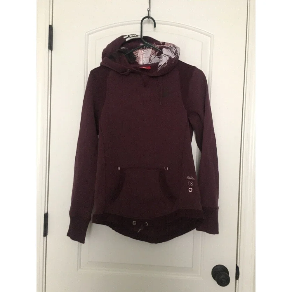 Converse Youth Girls Dark Burgundy Hoodie Sweatshirt Size L